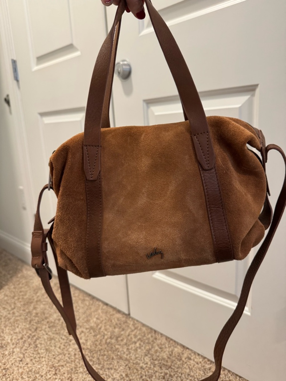 Velez bowling bag suede and leather
